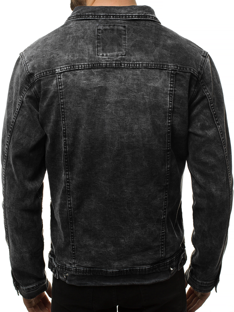 Ανδρικό τζιν μπουφάν μαύρο OZONEE V/19320