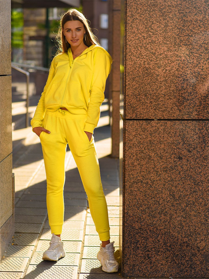 Γυναικείο παντελόνι φόρμας κίτρινο OZONEE JS/CK01