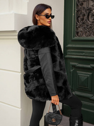 Γυναικείο μπουφάν μαύρο OZONEE JS/11Z8090Z