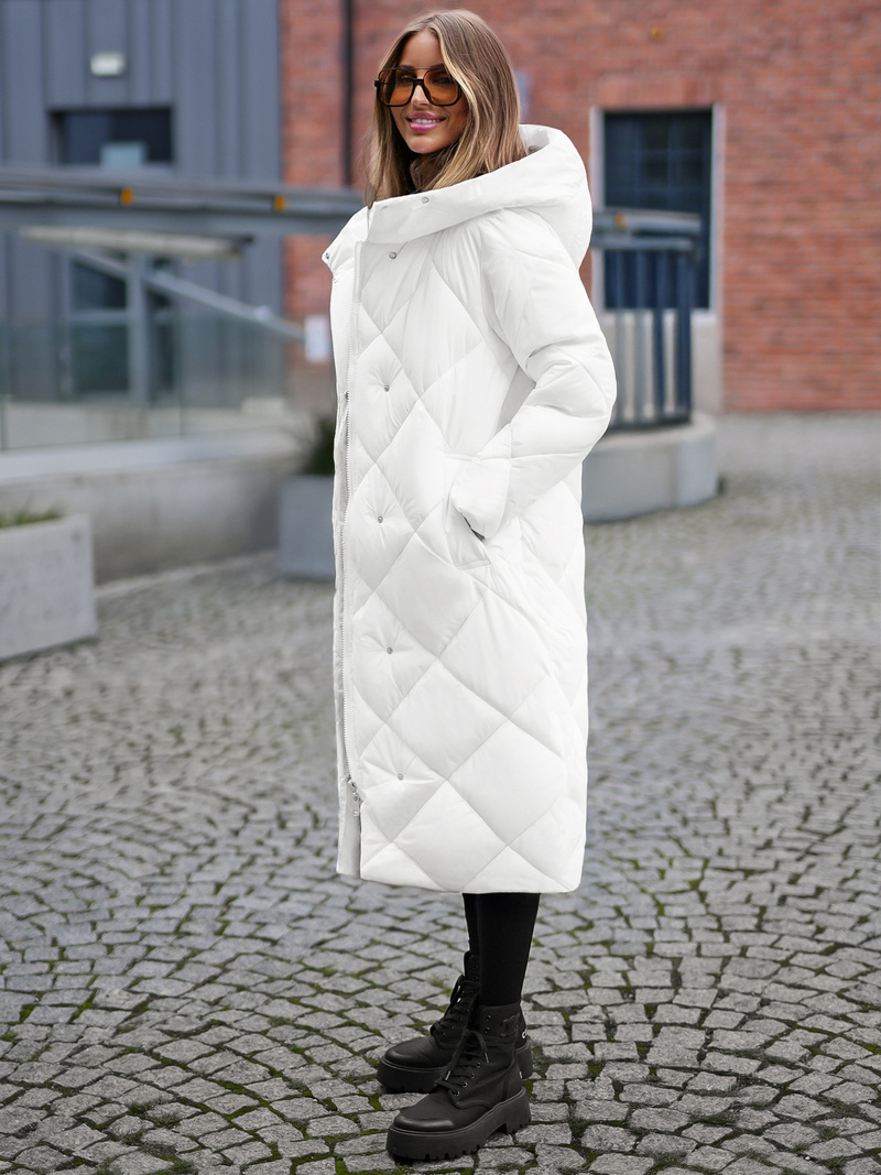 Γυναικείο μπουφάν λευκό OZONEE JS/5M3173/281Z