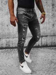 Ανδρικό τζιν παντελόνι mαύρος OZONEE NB/MP0166N