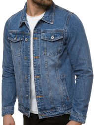 Ανδρικό τζιν μπουφάν μπλε OZONEE T/7518