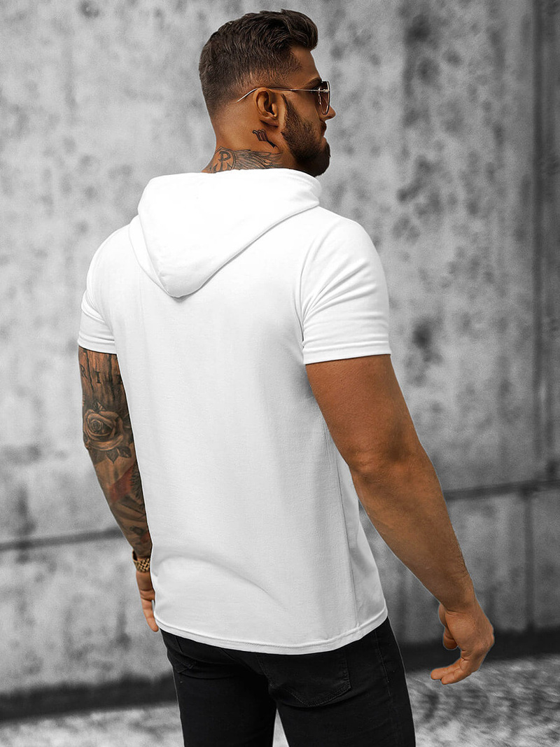 Ανδρικό μπλουζάκι λευκό OZONEE JS/8T965