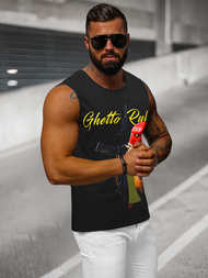 Ανδρικό αμάνικο μπλουζάκι mαύρος OZONEE O/T107/3