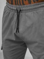 Ανδρικό παντελόνι chino jogger Γκρί OZONEE O/G3014Z