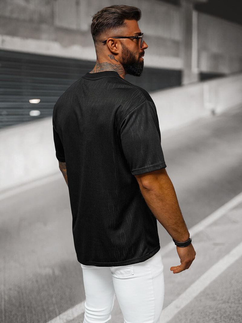 Ανδρικό μπλουζάκι μαύρο OZONEE O/3C333