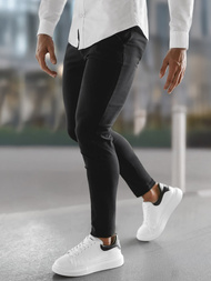 Ανδρικό παντελόνι chino mαύρος OZONEE O/P4049Z