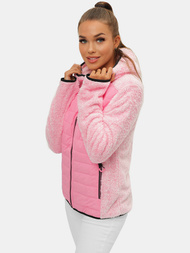 Γυναικείο μπουφάν pοζ OZONEE JS/KSW7001