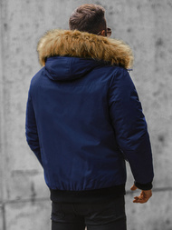 Ανδρικό χειμερινό μπουφάν ναυτικό μπλε OZONEE JS/M2019/215