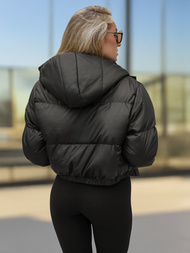 Γυναικείο μπουφάν μαύρο OZONEE JS/5M3260/392Z