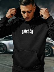 Ανδρικό Φούτερ με Κουκούλα μαύρο OZONEE JS/21B1903/3