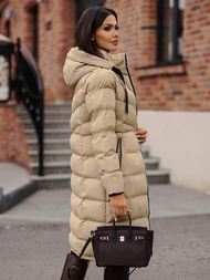 Γυναικείο μπουφάν μπεζ OZONEE JS/M736/62Z