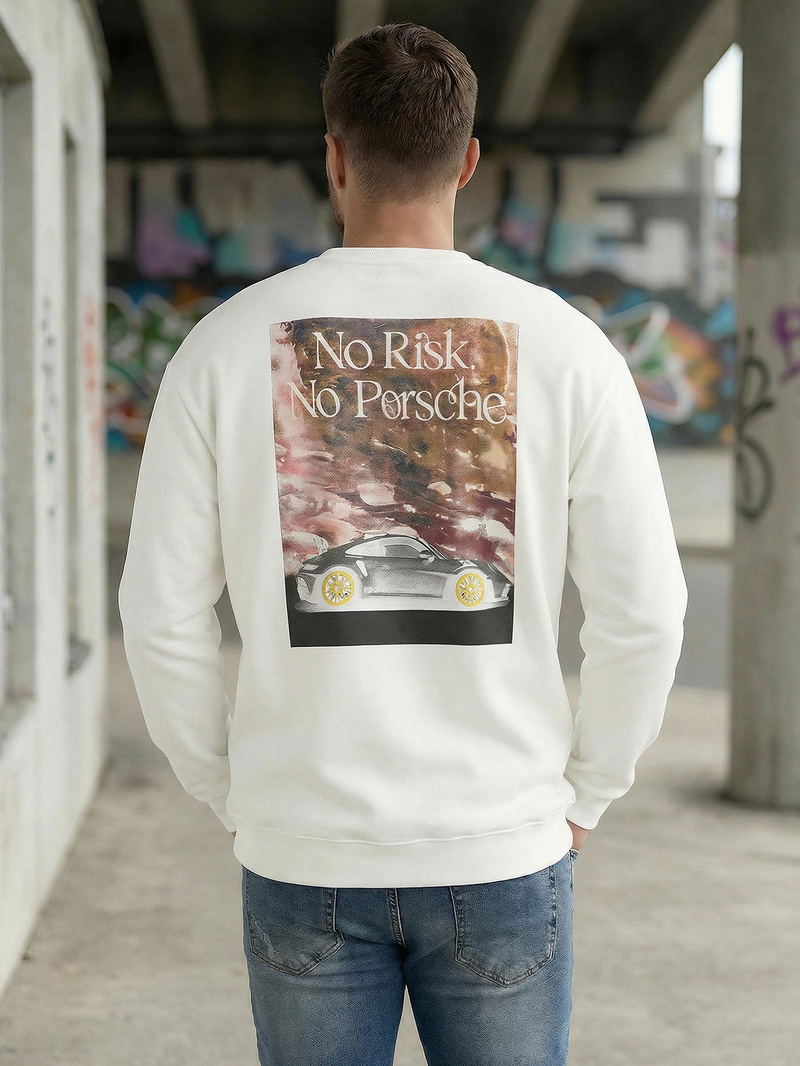 Ανδρικό Φούτερ λευκό OZONEE JS/65B3918/1Z