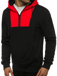 Ανδρικό Φούτερ με Κουκούλα μαύρο OZONEE JS/KS2161