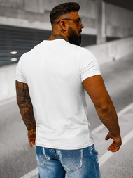 Ανδρικό μπλουζάκι λευκό OZONEE JS/712005Z 