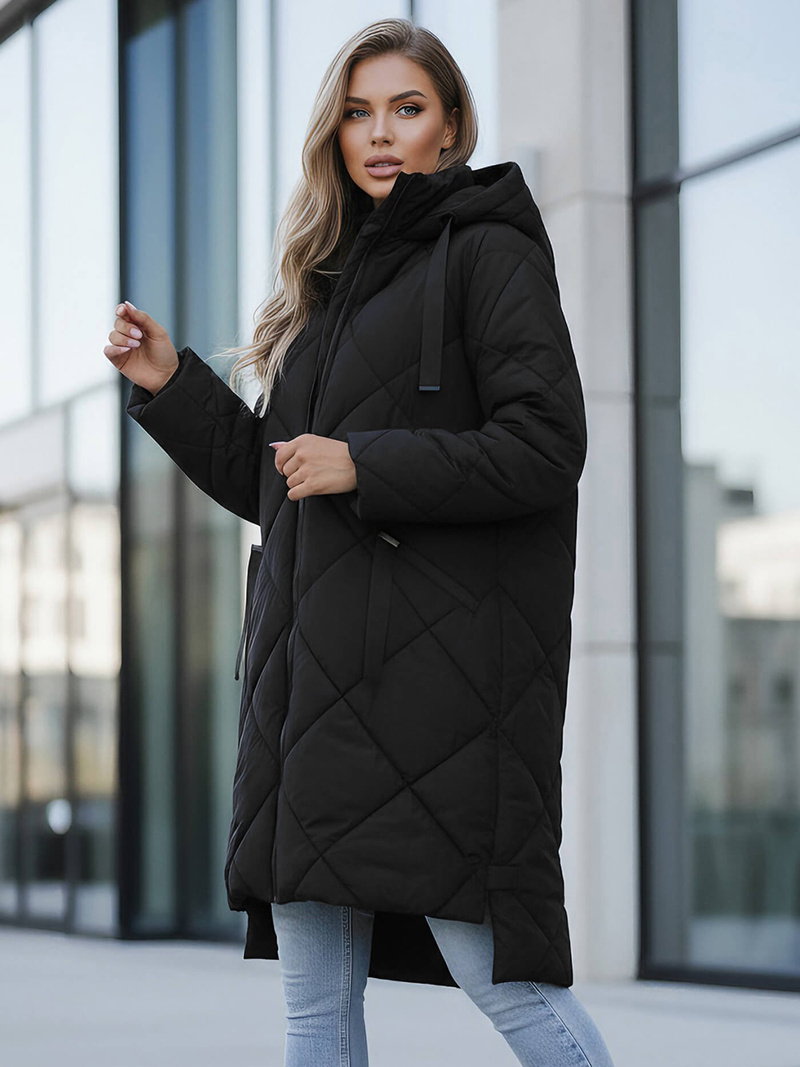 Γυναικείο μπουφάν μαύρο OZONEE JS/5M3168/392Z