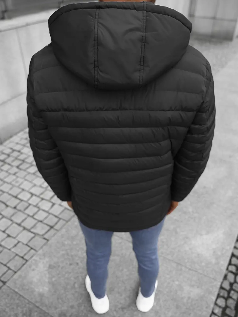 Ανδρικό μπουφάν μαύρο OZONEE JS/M792/392