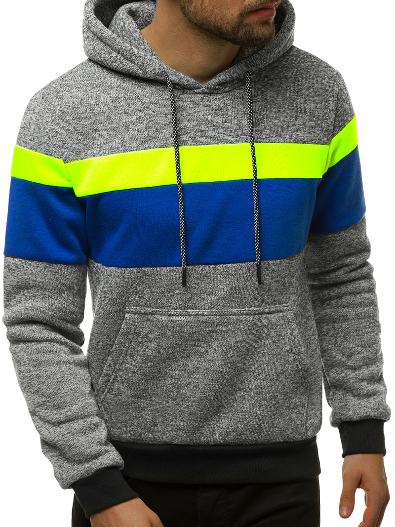 Ανδρικό Φούτερ με Κουκούλα γκρι OZONEE JS/KS2239