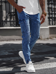 Ανδρικό παντελόνι jogger mπλε OZONEE NB/MP0058B