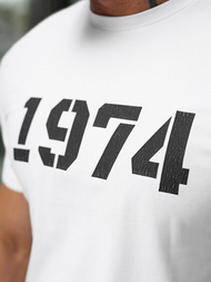 Ανδρικό μπλουζάκι λευκό OZONEE NB/MT3130