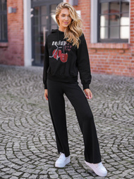 Γυναικείο φούτερ μαύρο OZONEE JS/8B856/3