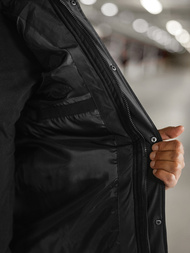 Ανδρικό μπουφάν mαύρος OZONEE JS/57M7503/392