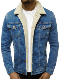 Ανδρικό τζιν μπουφάν ανοιχτό-μπλε OZONEE BN/5938