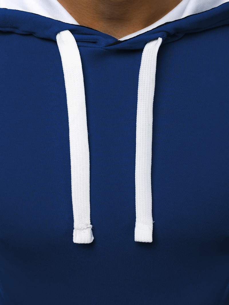 Ανδρικό μπλουζάκι με κουκούλα ινδικό OZONEE O/1273Z