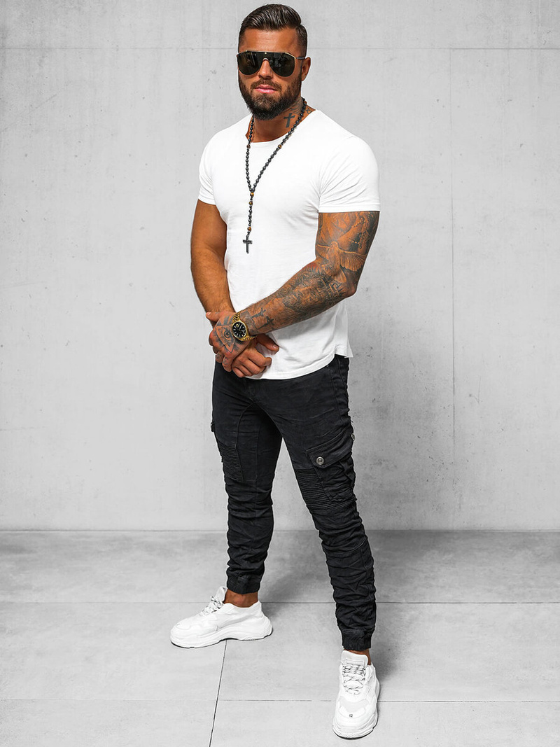 Ανδρικό παντελόνι jogger mαύρος OZONEE O/E6979N