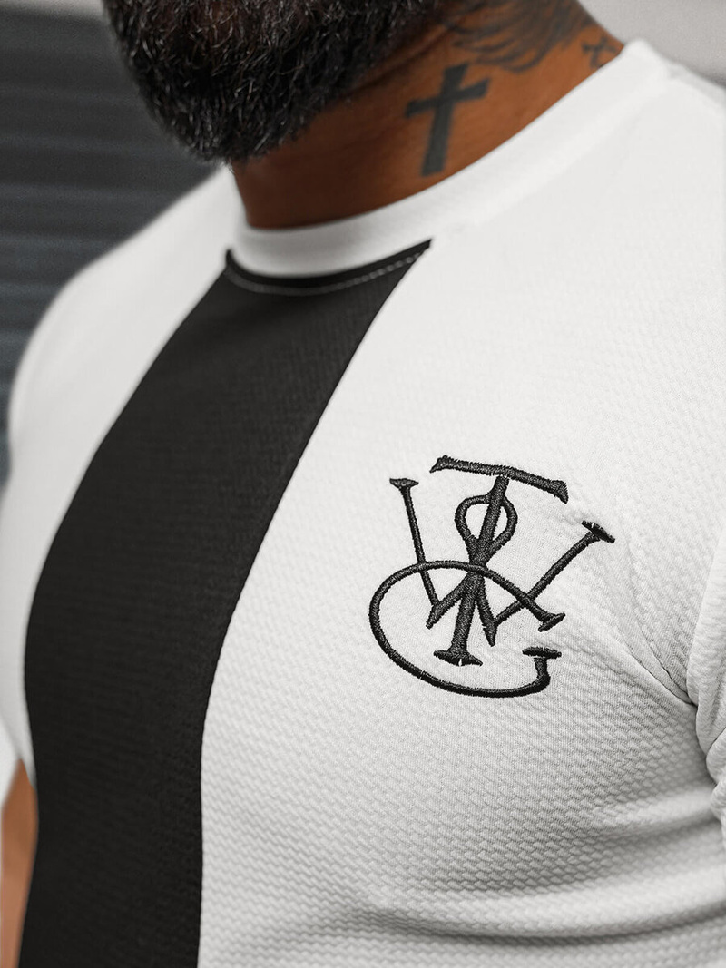 Ανδρικό μπλουζάκι λευκό OZONEE O/L1184