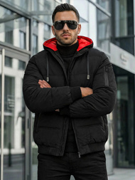 Ανδρικό μπουφάν mαύρος OZONEE JS/31M5003Z