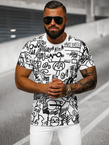 Ανδρικό μπλουζάκι λευκό OZONEE O/T1269/1