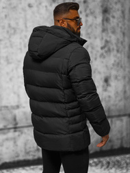 Ανδρικό χειμερινό μπουφάν μαύρο OZONEE JS/22M57/392