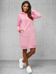 Γυναικείο φούτερ με κουκούλα ανοιχτόροζ OZONEE JS/YS10005/20Z