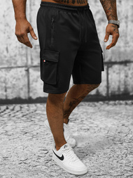 Ανδρικό σόρτς φόρμας μαύρο OZONEE JS/8K278