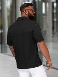 Ανδρική μπλούζα polo μαύρο OZONEE O/YN2/593