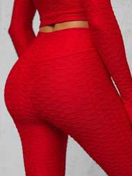 Γυναικείο σετ φόρμας δύο κομματιών kόκκινο OZONEE O/22060Z