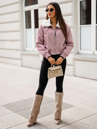 Γυναικείο μπουφάν πούδρα ροζ OZONEE O/81326