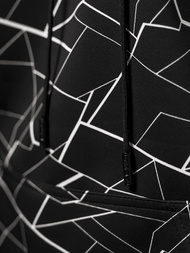 Ανδρικό Φούτερ με Kουκούλα Mαύρος OZONEE JS/8B1235/3