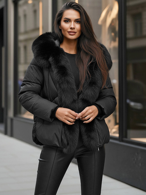 Γυναικείο μπουφάν μαύρο OZONEE O/16M9179/392