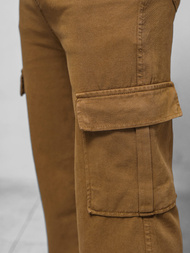 Ανδρικό παντελόνι καφέ OZONEE DO/4001