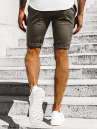 Ανδρικό σόρτς chino γραφίτη OZONEE DJ/1001