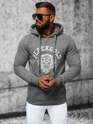 Ανδρικό Φούτερ με kουκούλα γραφίτη OZONEE NB/MF2007