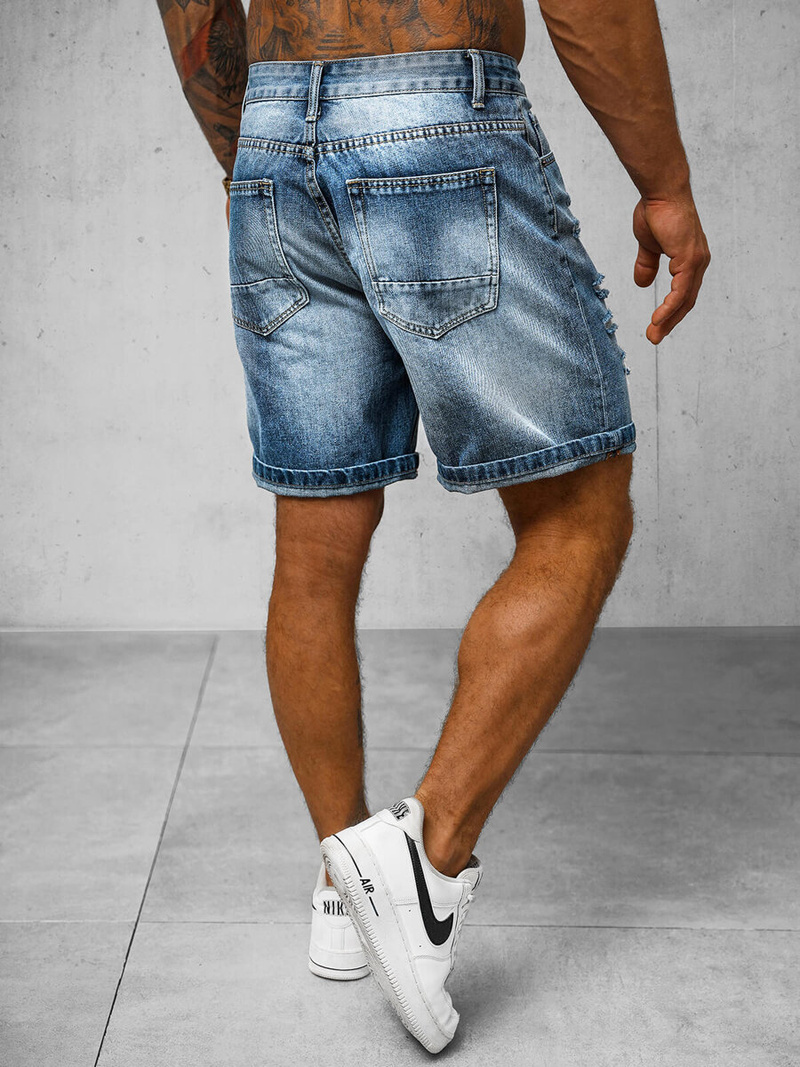 Ανδρικό σόρτς τζιν μπλε OZONEE O/JD-2442K