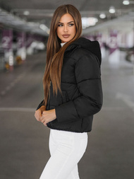 Γυναικείο μπουφάν μαύρο OZONEE JS/16M9187/392Z