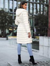 Γυναικείο παλτό εκρού OZONEE JS/5M3159/254Z