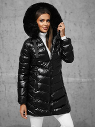 Γυναικείο μπουφάν μαύρο OZONEE JS/5M3139/392A