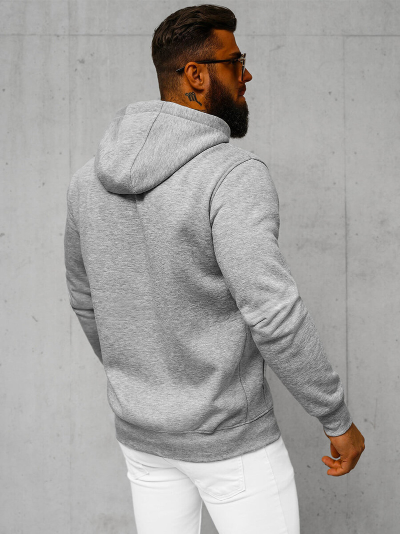 Ανδρικό Φούτερ με Κουκούλα γκρι OZONEE JS/2008Z