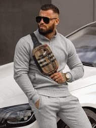 Ανδρικό σετ φόρμας γκρι OZONEE JS/68C10385/2Z