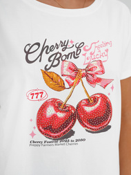 Γυναικείο μπλουζάκι λευκό OZONEE JS/95T2568/1